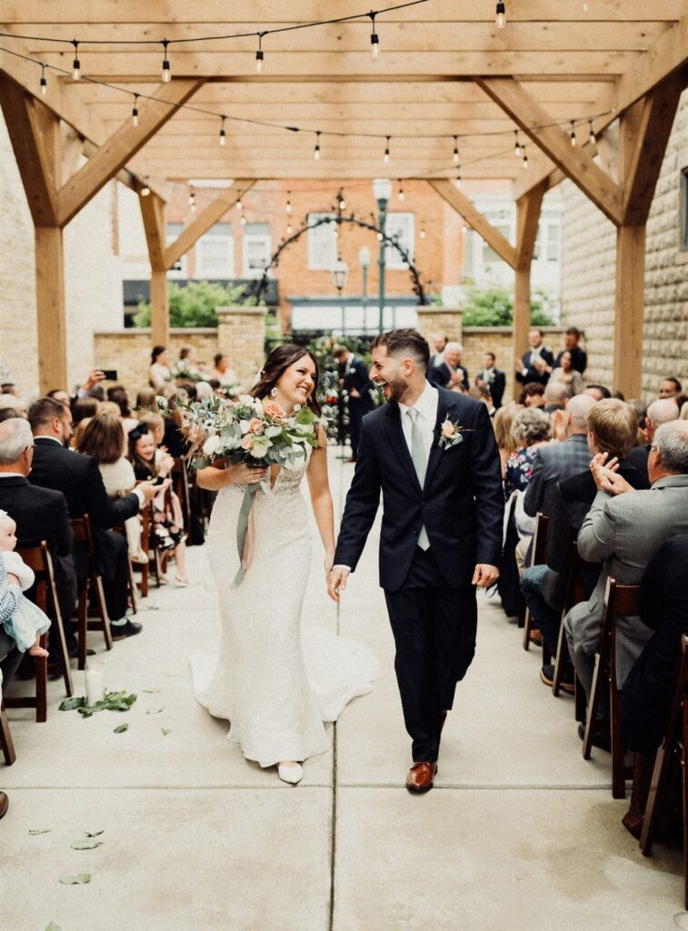 Wedding Ceremony | The Urb Garden | Burlington, WI | Wedding District | Mercantile Hall