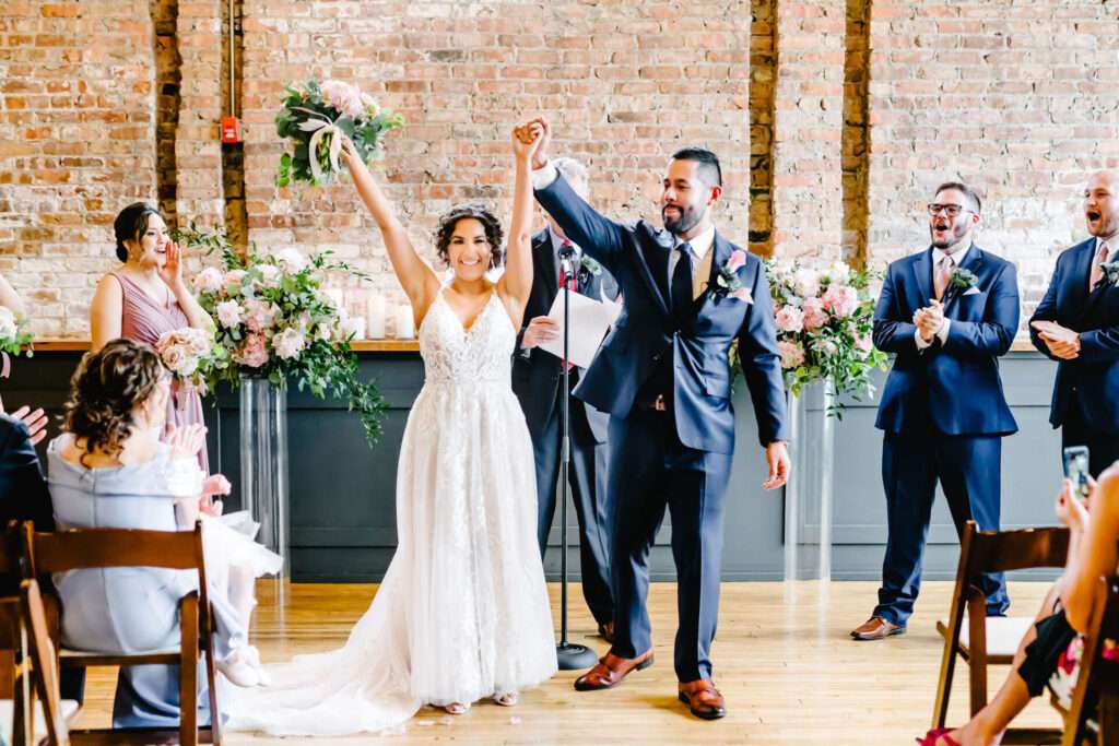 Indoor Wedding Ceremony | Mercantile Hall | Burlington, WI