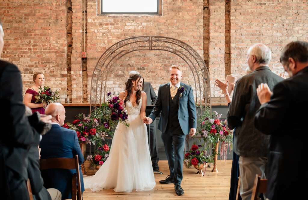 Indoor Wedding Ceremony | Mercantile Hall | Burlington, WI