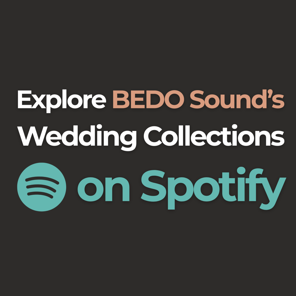 Button that reads "Explore BEDO Sound's Wedding Collections on Spotify"