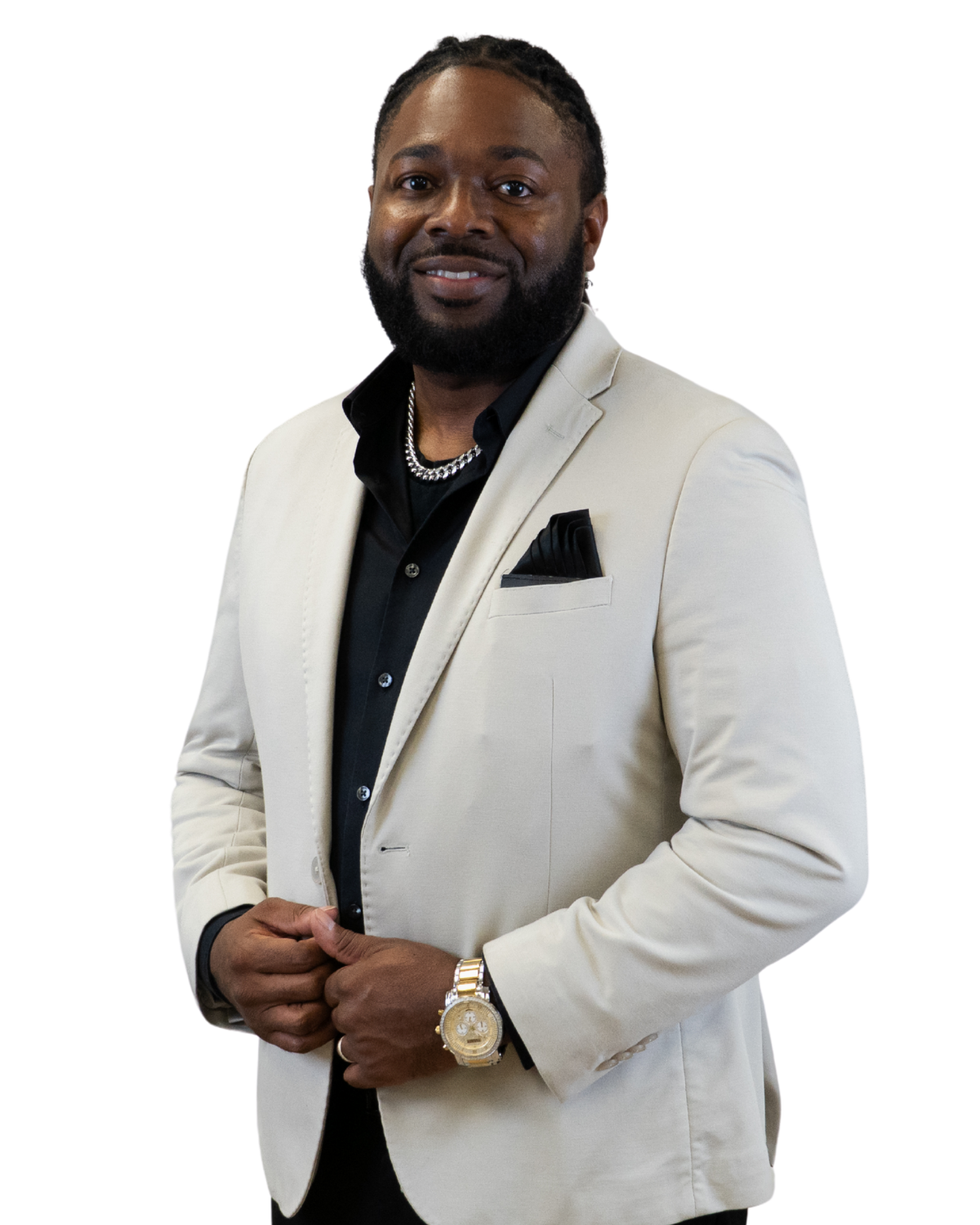 Portrait of DJ Terry, an expert wedding DJ at Mercantile Hall