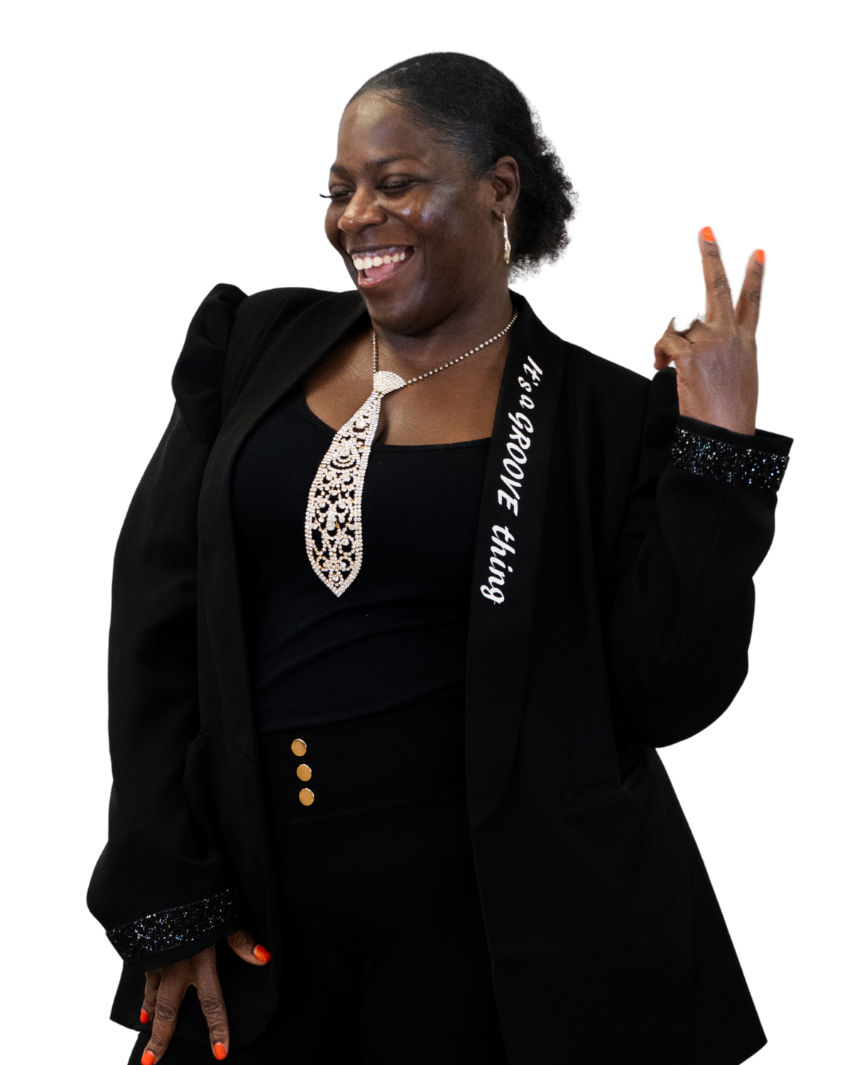 Portrait of Sharica, known as DJ Lady Groove, an incredible wedding DJ with Merc Sound